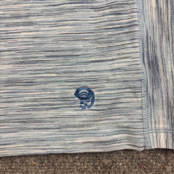 MOUNTAIN HARDWEAR Women’s Heathered Blue 3/4 Length Sleeve T-Shirt size: Medium - Picture 3 of 9